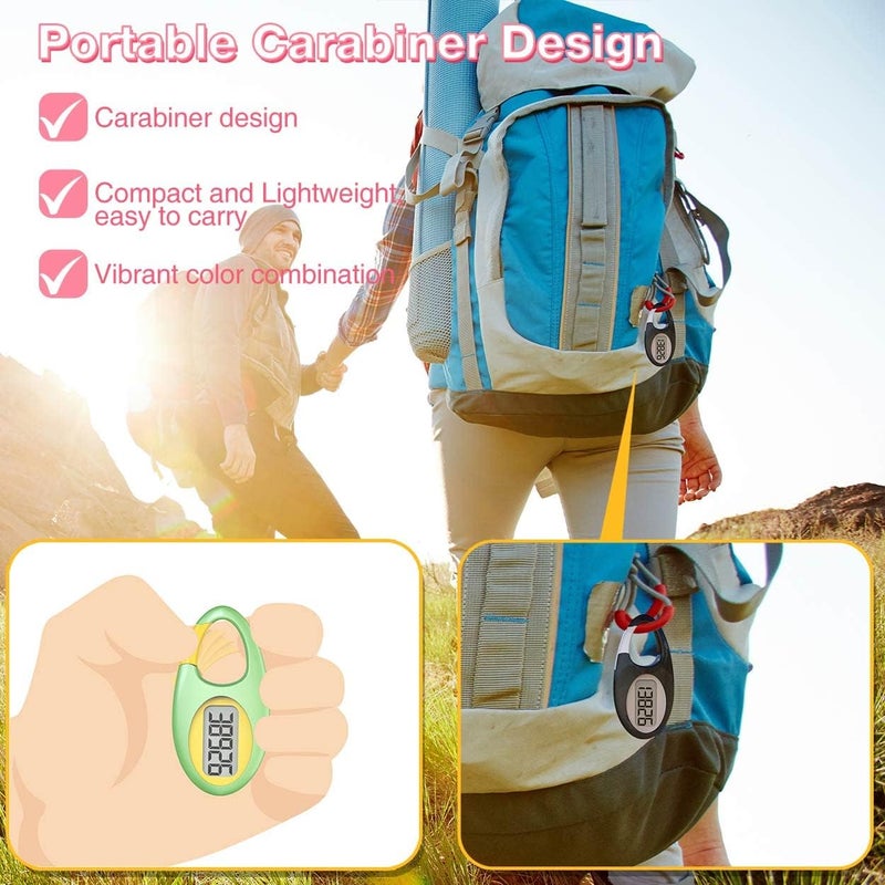 synwoo Simple 3D Step Counter, Walking Pedometer, Steps Tracker with Neck Lanyard/Carabiner for Men Women Teens Adults Seniors - Image 3